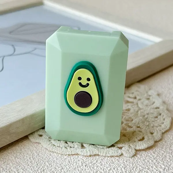 Korean-Style Green Avocado Contact Lens Travel Kit