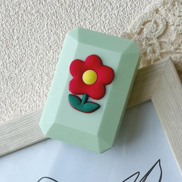Korean-Style Green Blossom Contact Lens Travel Kit