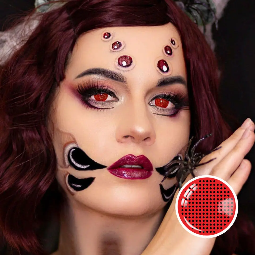 Red Screen Round Mesh Halloween Lens - Image 5